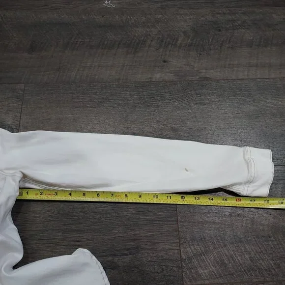 Divided by H&M Sz 4 Cotton Stretch White Snap Down Pearlizzed Western - Picture 5 of 10